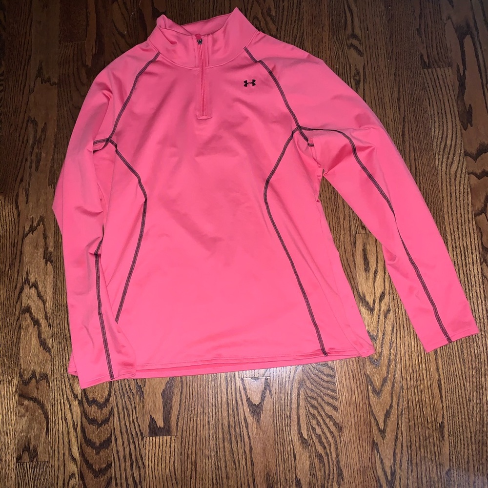 Under armpit pink quarter zip